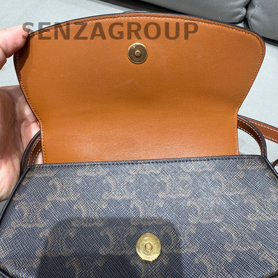 Celine Tabou Shoulder Bag Brown Gold Hardware Classic Women's Fashion