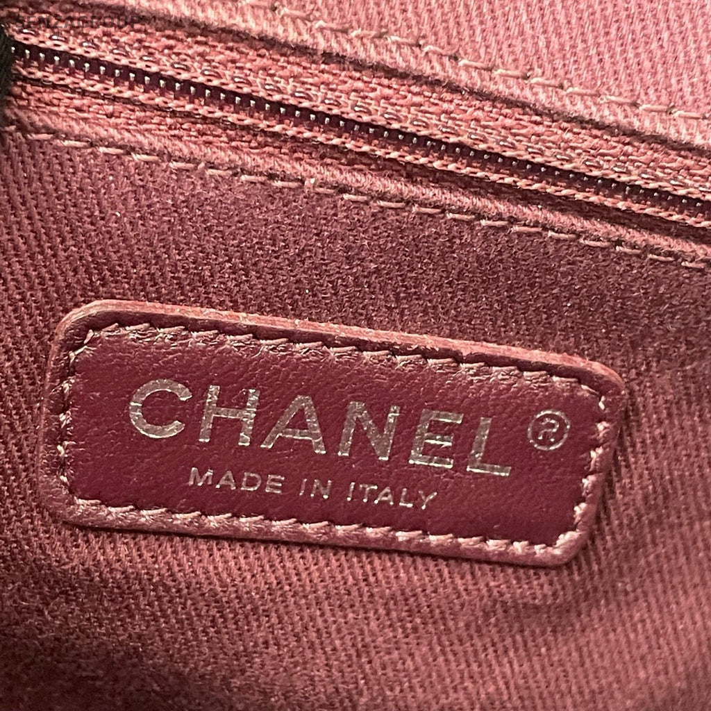 CHANEL Classic Flap Vintage Diamond Pattern Chain Shoulder bag Blue Silver