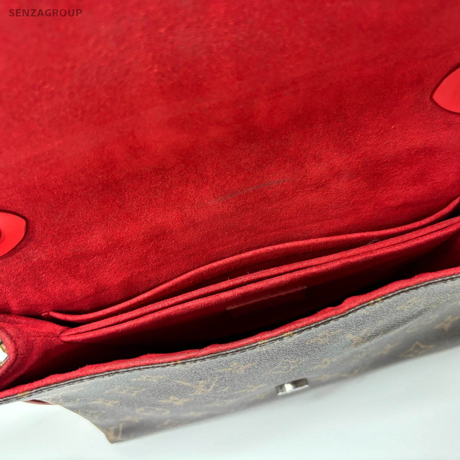 Louis Vuitton RED Epi Leather  Monogram Saint-Michel Shoulder Crossbody bag