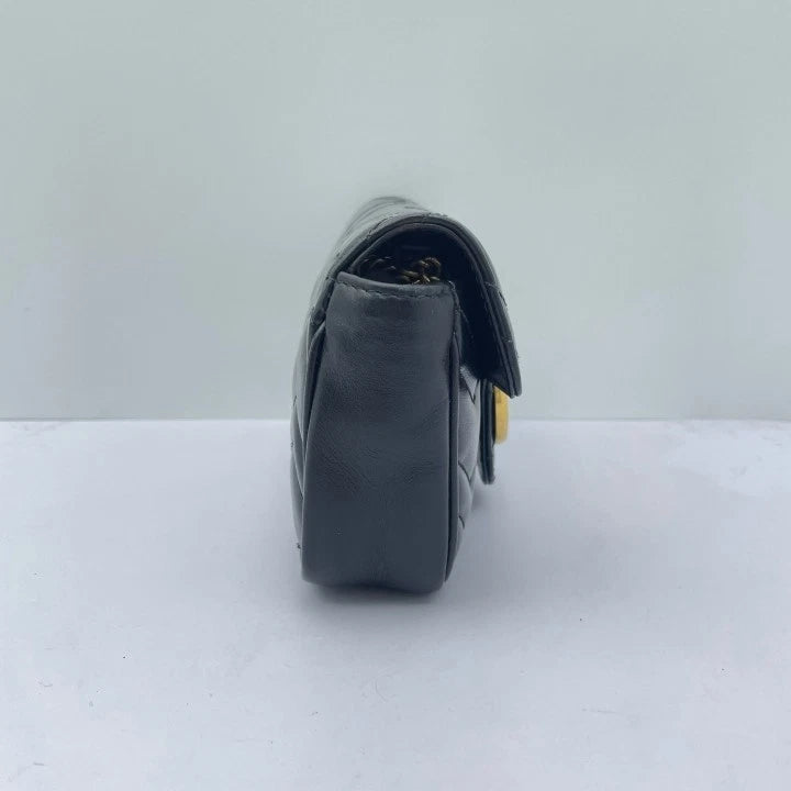 Gucci Marmont Mini Black Gold Calfskin Shoulder Bag For Women