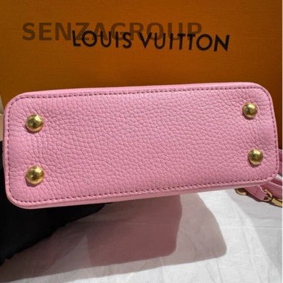 Louis Vuitton Capucines Mini Pink Gold Chain Shoulder Bag Women's Fashion