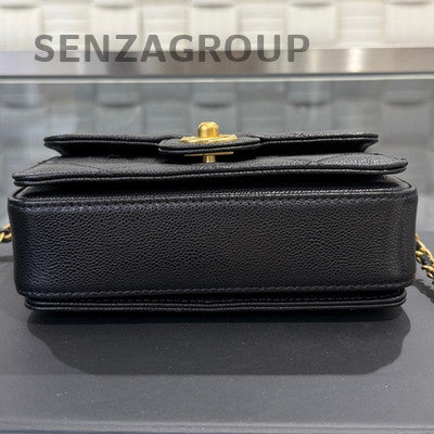Chanel Black Gold CF Mini Chain Shoulder Crossbody Bag for Women