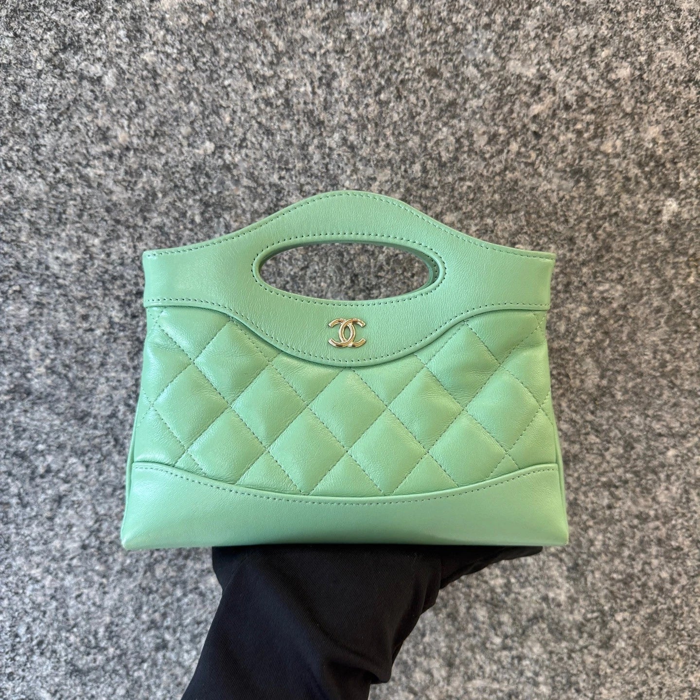 CHANEL 31Bag Nano Mint Green Tote Bag For Women