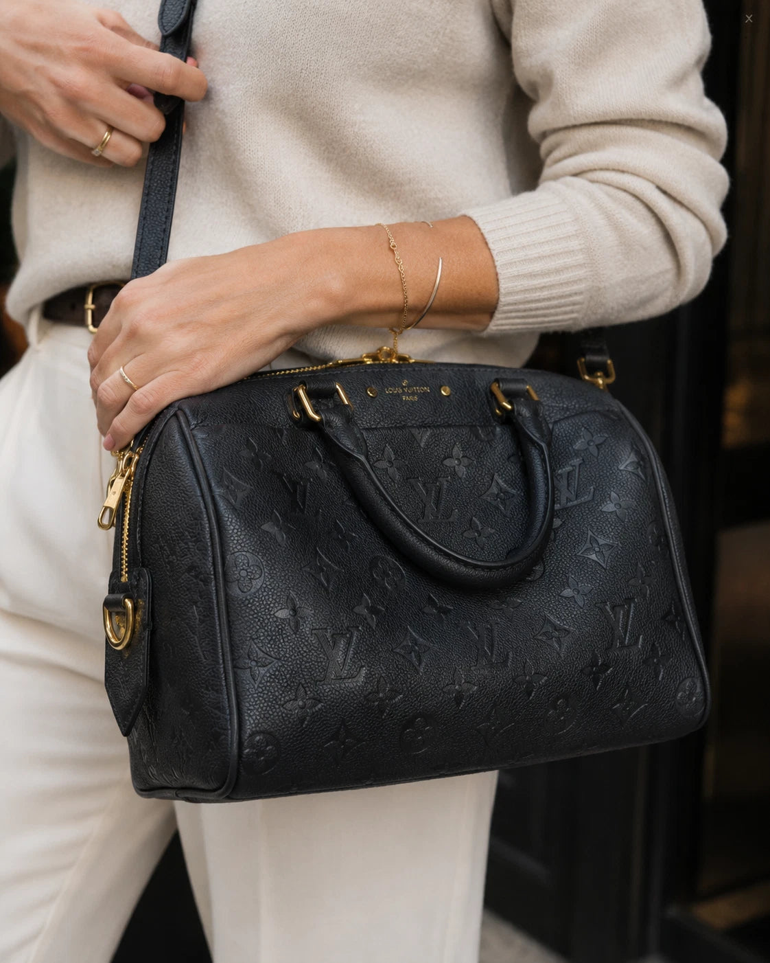 Louis Vuitton Speedy25 Monogram Empreinte Black Crossbody Excellent