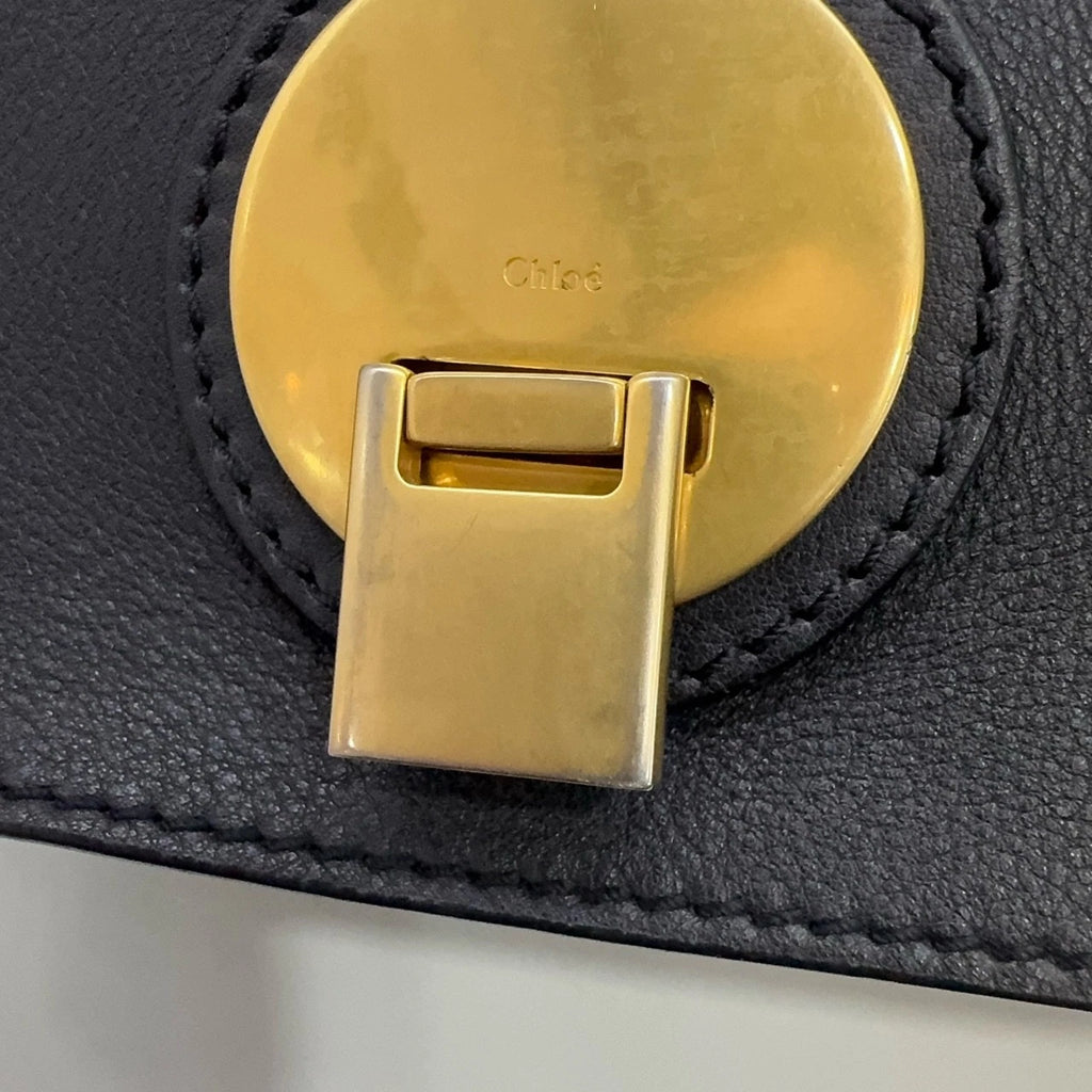 Chloe Black Leather Handbag Shoulder Crossbody Bag For Women