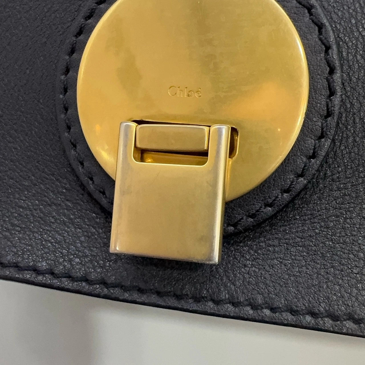 Chloe Black Leather Handbag Shoulder Crossbody Bag For Women
