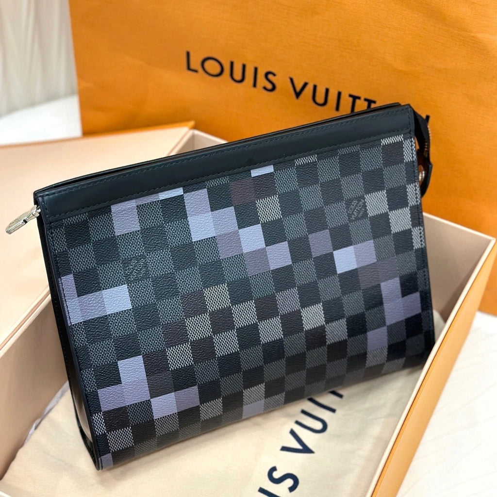Louis Vuitton Canvas Pochette Voyage Clutch For Women