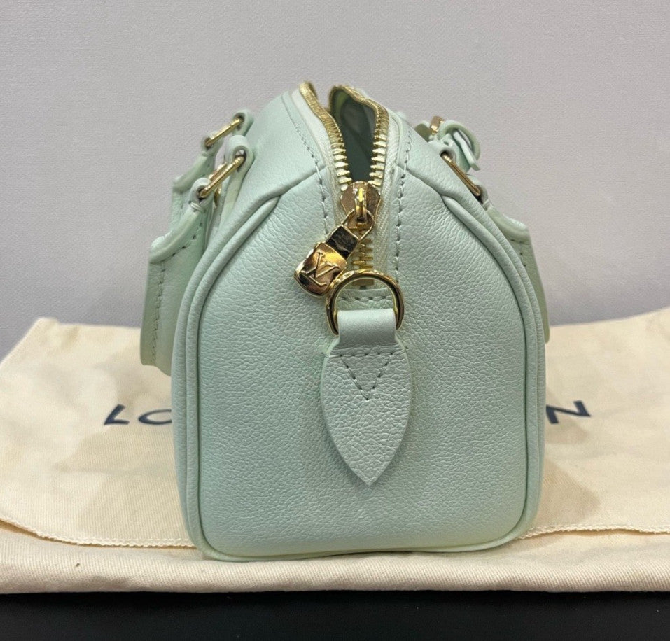 Louis Vuitton Speedy 18 All Leather Peppermint green 2WAY Shoulder Handbag
