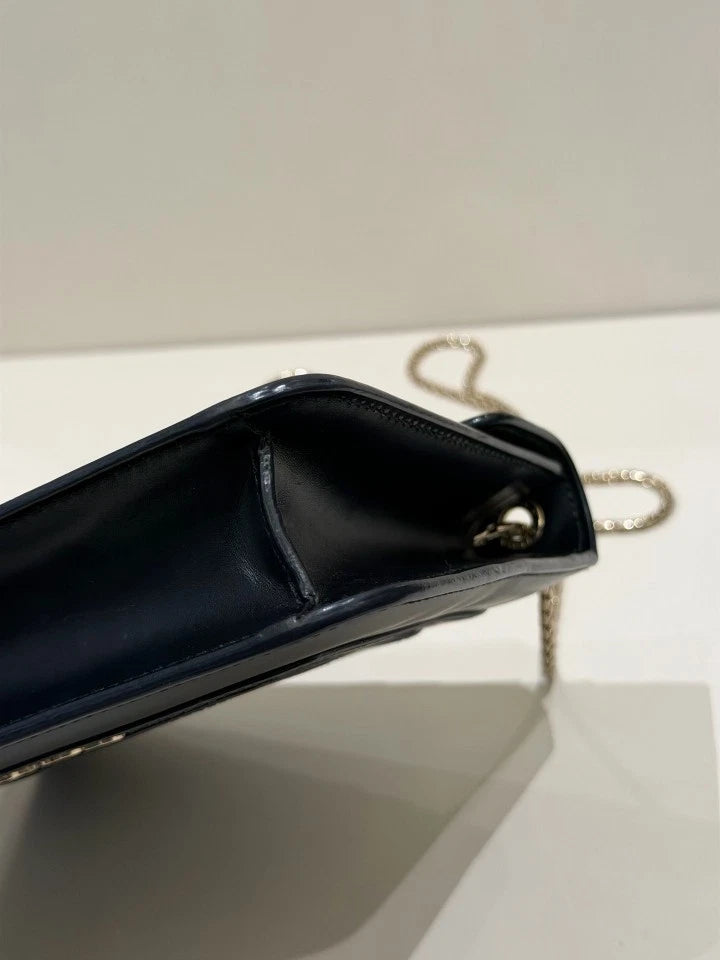 Bvlgari Leather Black Serpenti WOC Crossbody Bag For Women