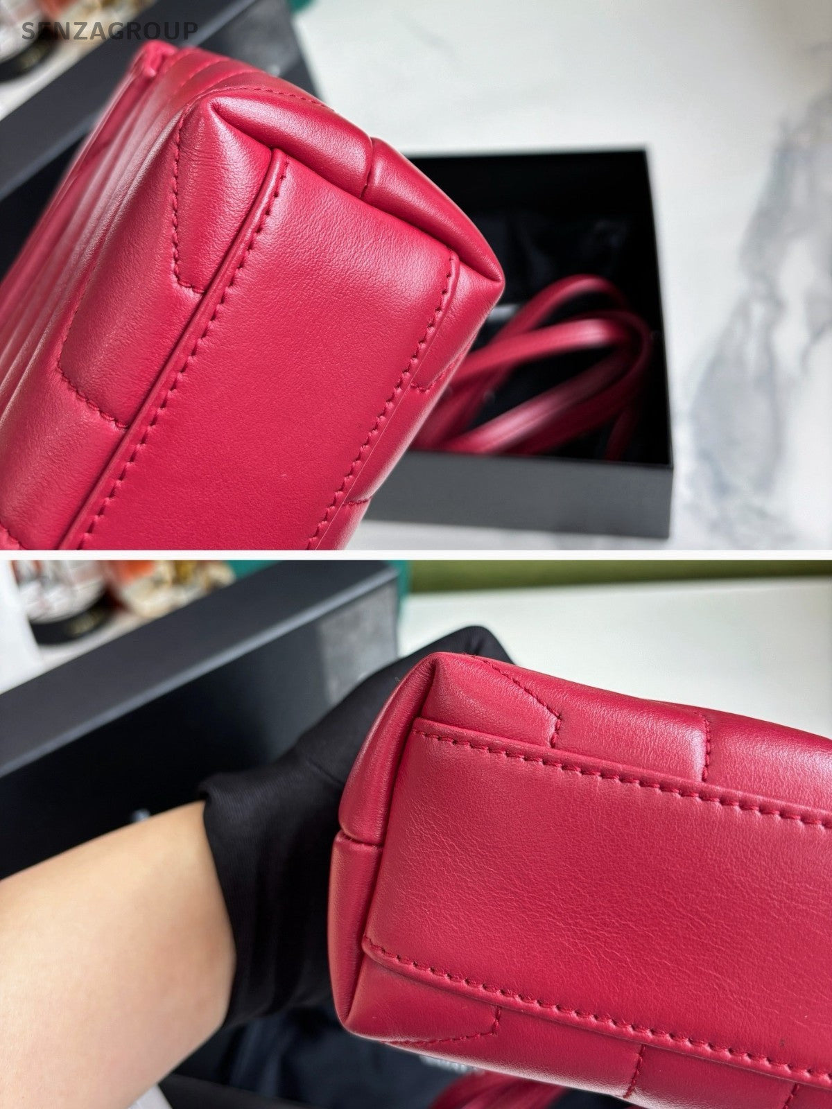 YSL Saint Laurent LOULOU Puffer Dark Red Shoulder bag Crossbody Women