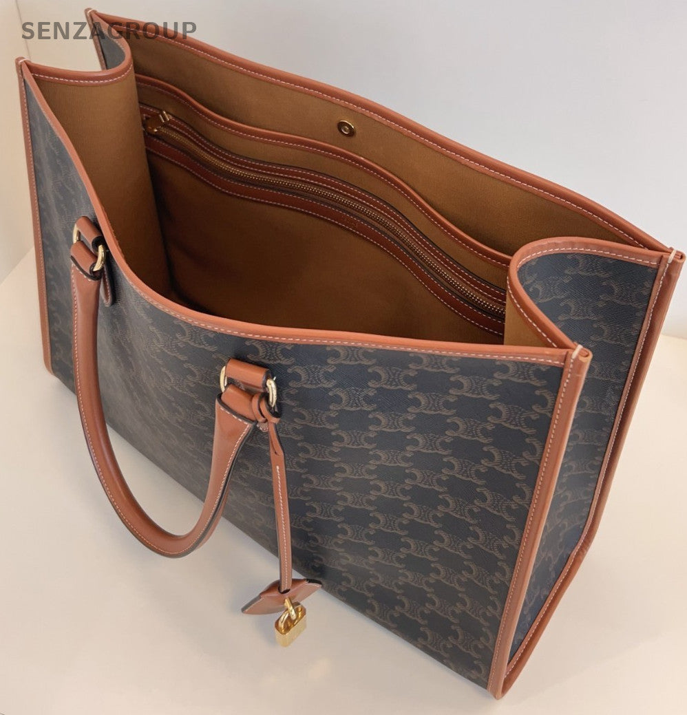 CELINE Triomphe Cabas tote Top Handle Monogram Handbag Briefcase