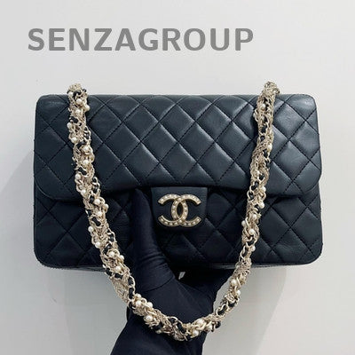 Chanel Black Lambskin Westminster Pearl Chain Shoulder Bag