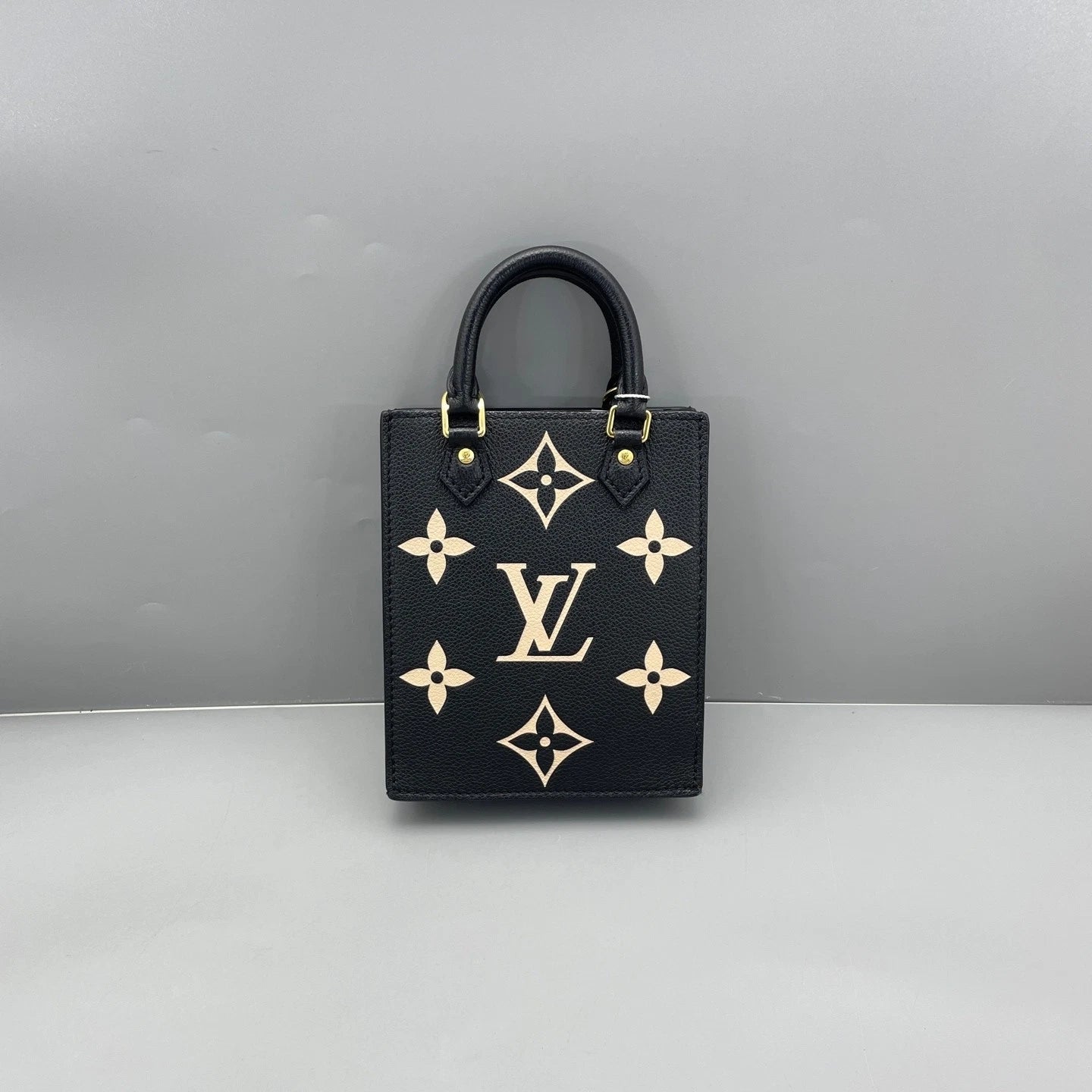 Louis Vuitton Black Leather Mini Top Handle Bag For Women