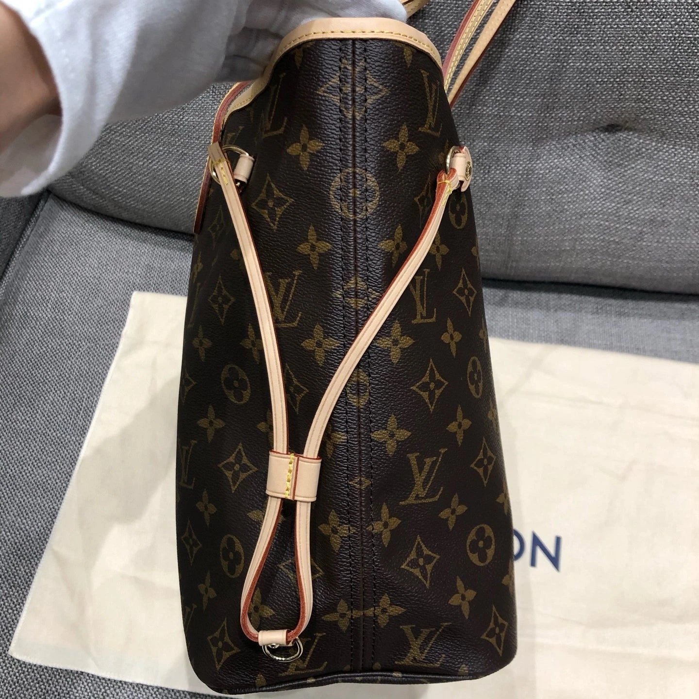 Louis Vuitton Neverfull Medium Canvas Tote Bag For Women
