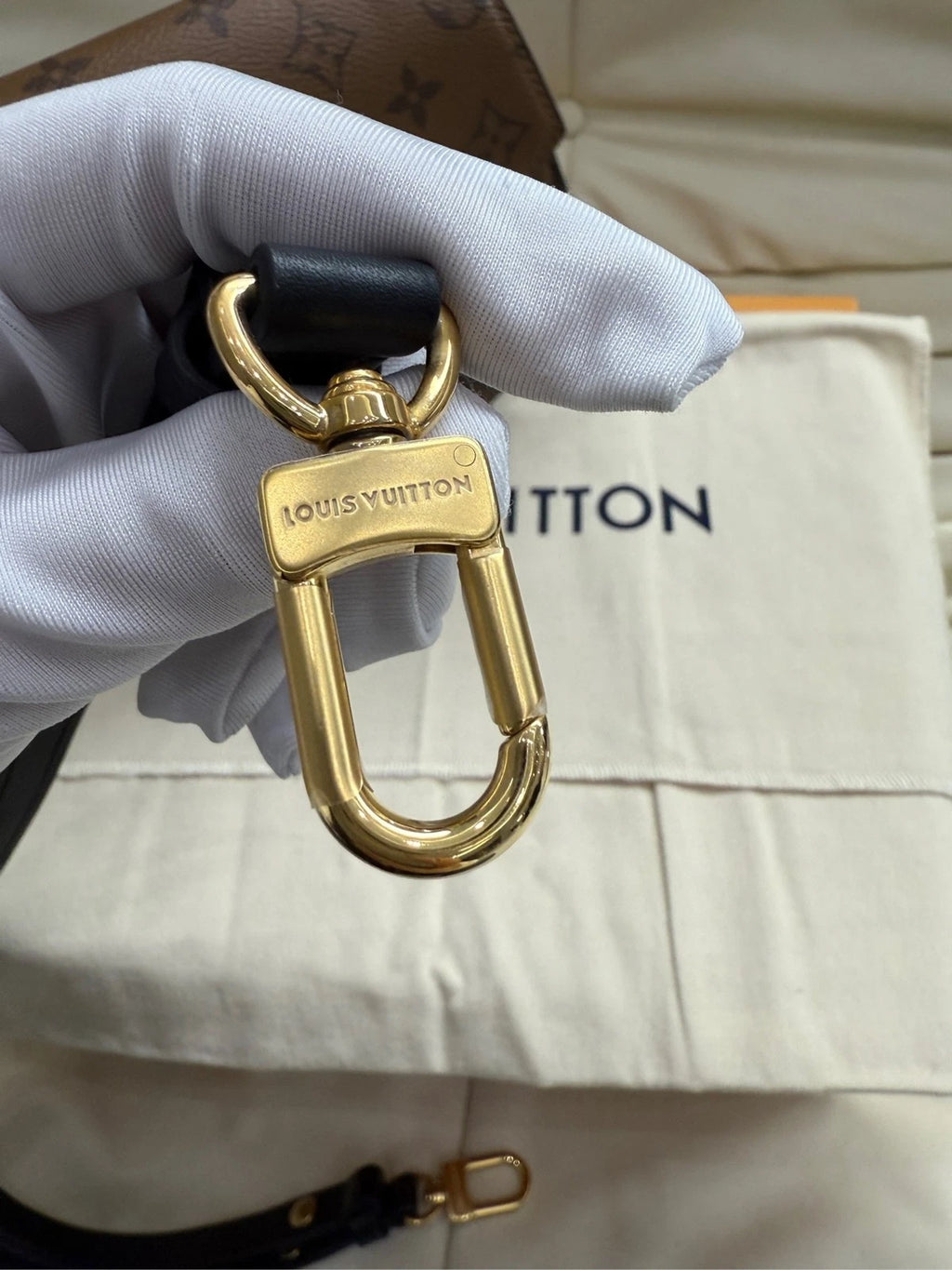 Louis Vuitton Monogram Canvas Top Handle Shoulder Bag For Women