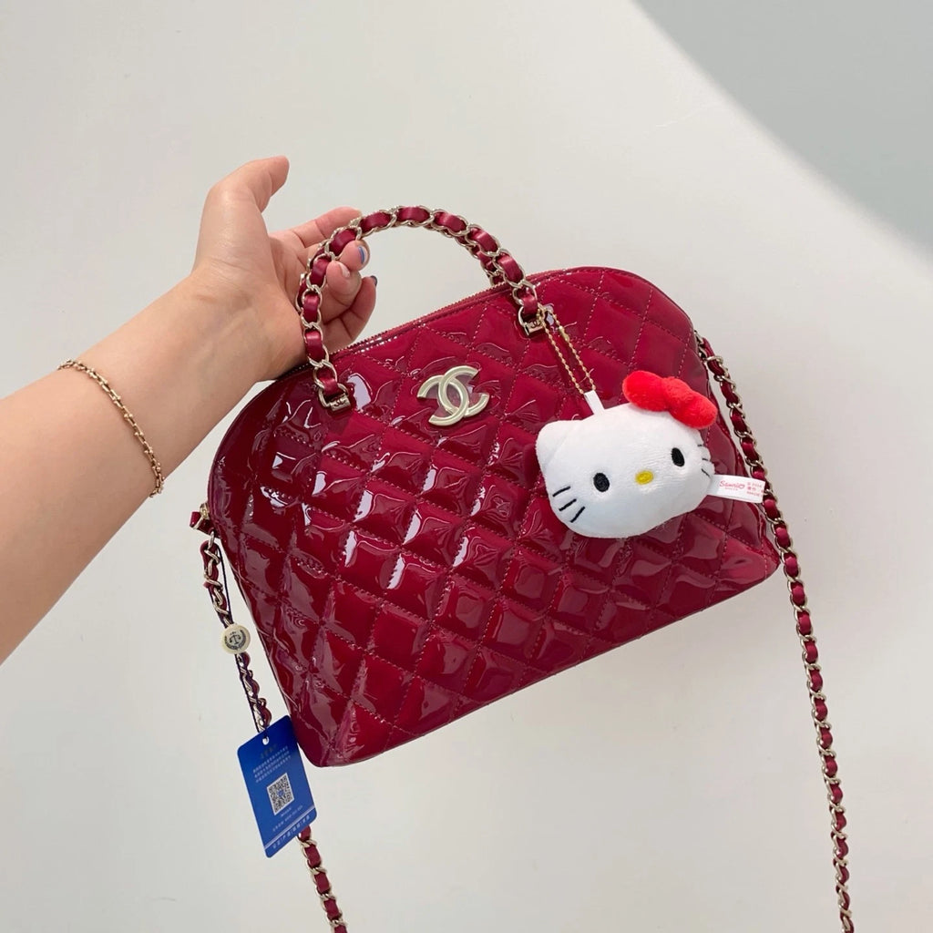 Chanel Shell Top Handle Bag Handbag Women Classic