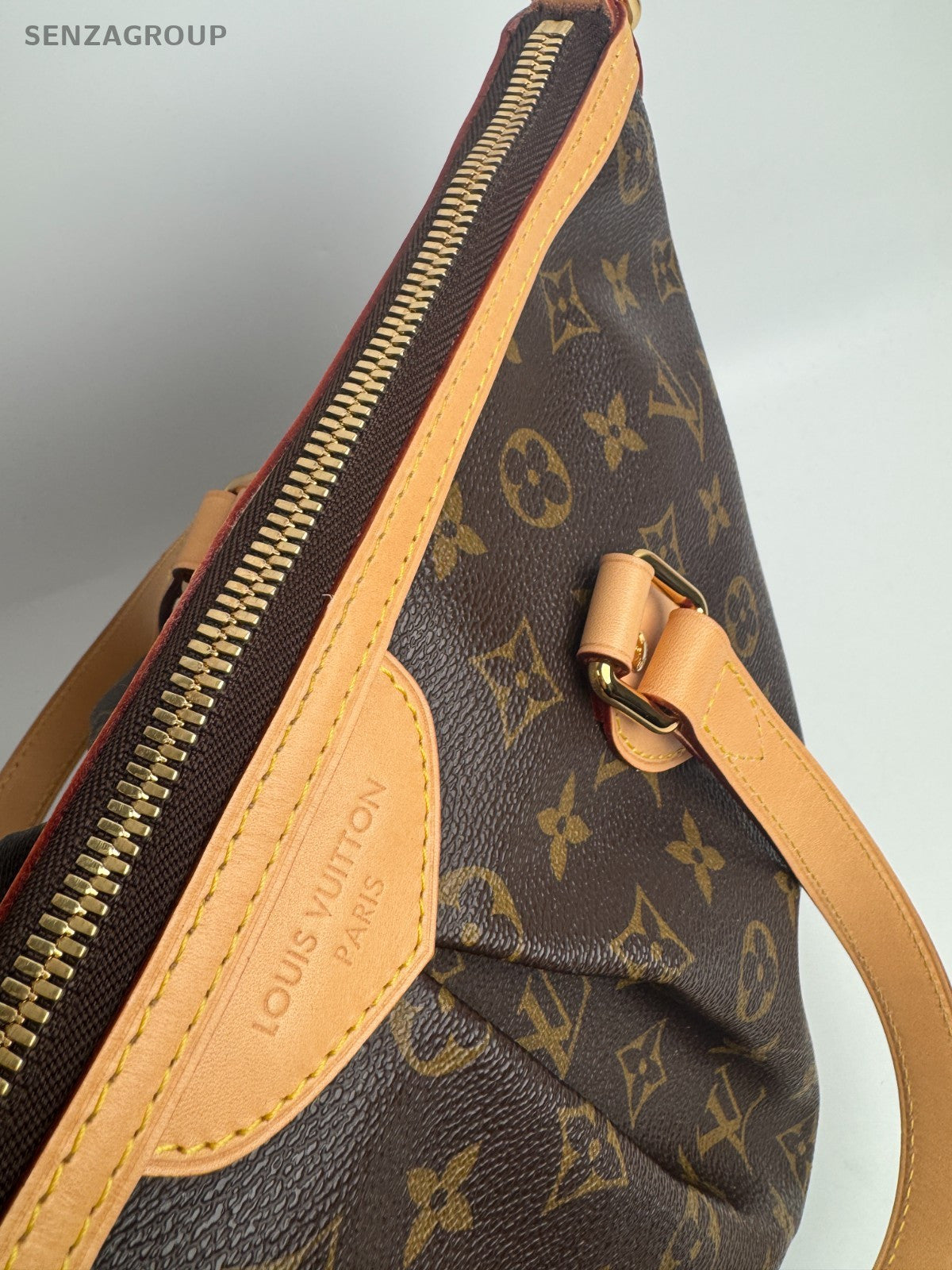 Louis Vuitton Palermo Monogram 2way Shoulder Handbag Brown Women Vintage