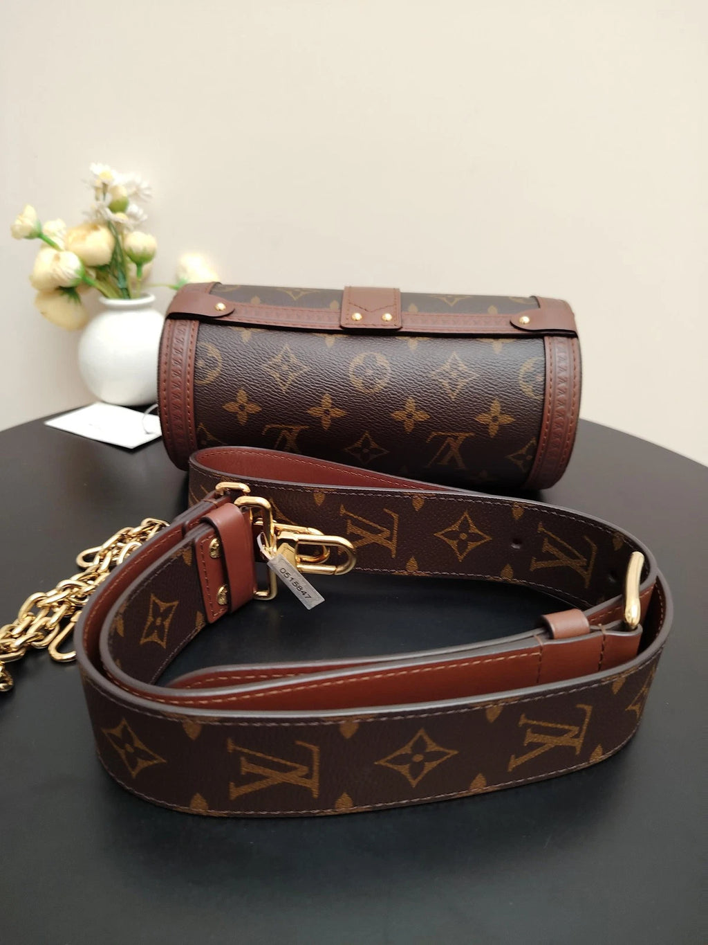 Louis Vuitton Papillon Canvas Shoulder Bag For Women