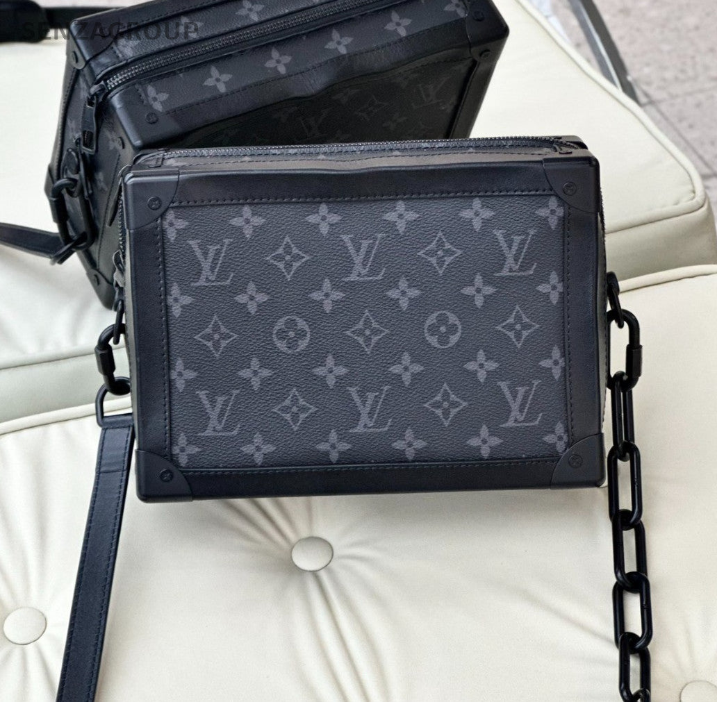 Louis Vuitton Soft Trunk Box MM Monogram Shoulder bag All Black Classic