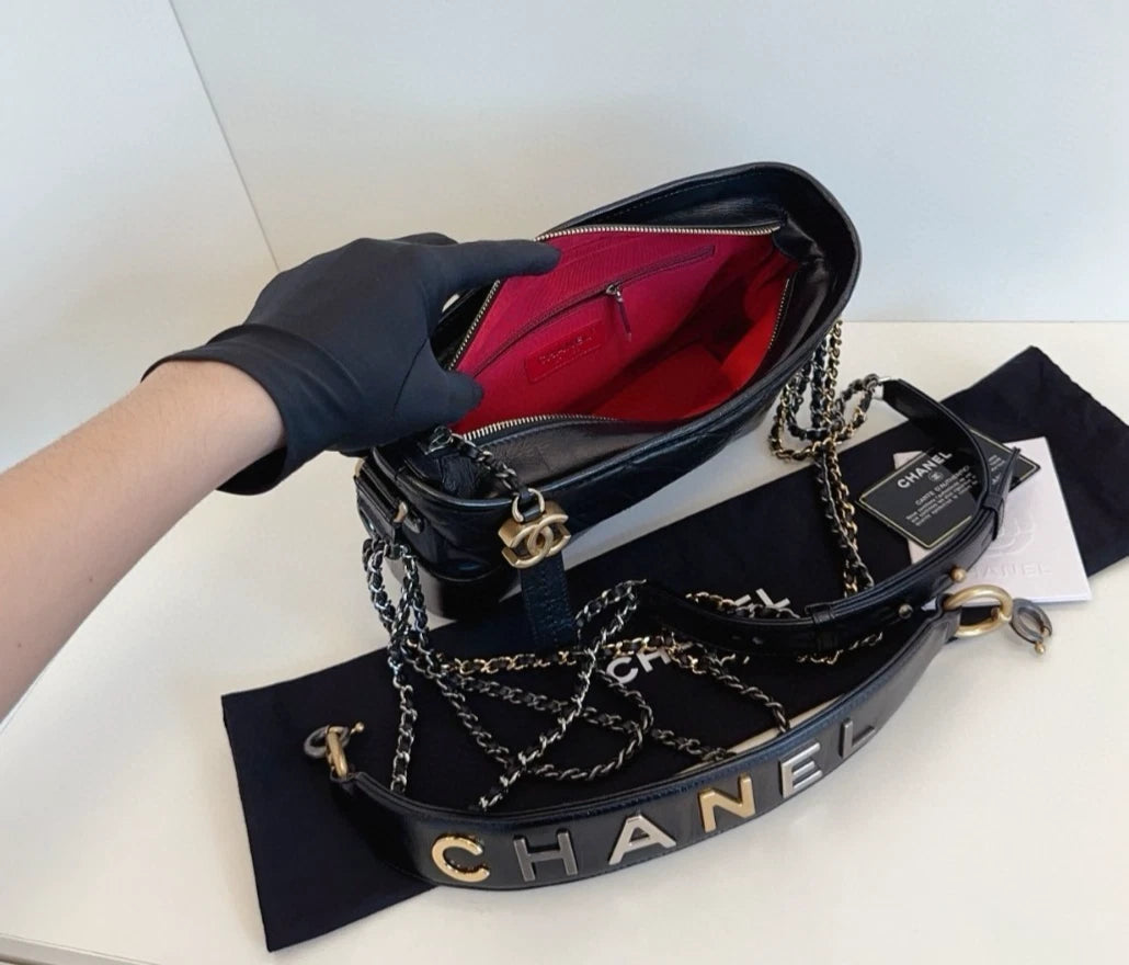 Chanel Gabrielle MM Shoulder Bag Crossbody Bag Black Women Fashion