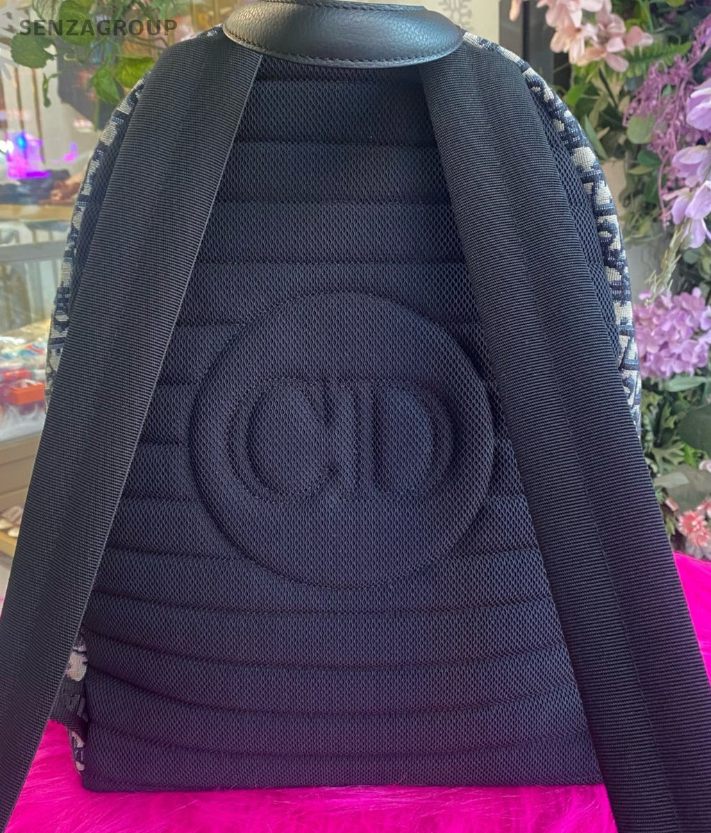 Christian Dior Backpack GM Monogram Navy Logo Shoulder bag Almost Brand NEW