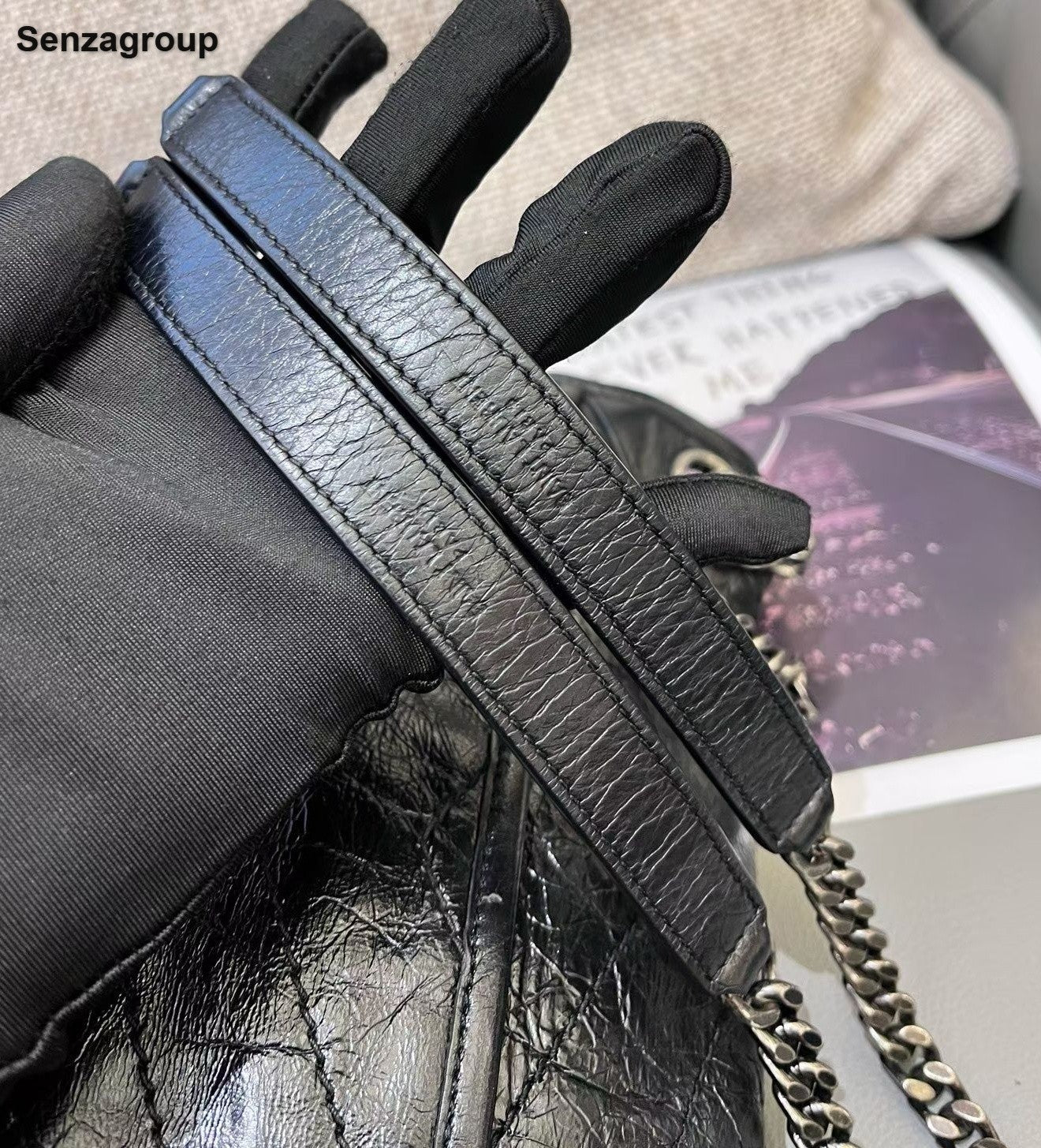 Saint Laurent Niki MM Chain Shoulder Bag Black Silver Women Classic