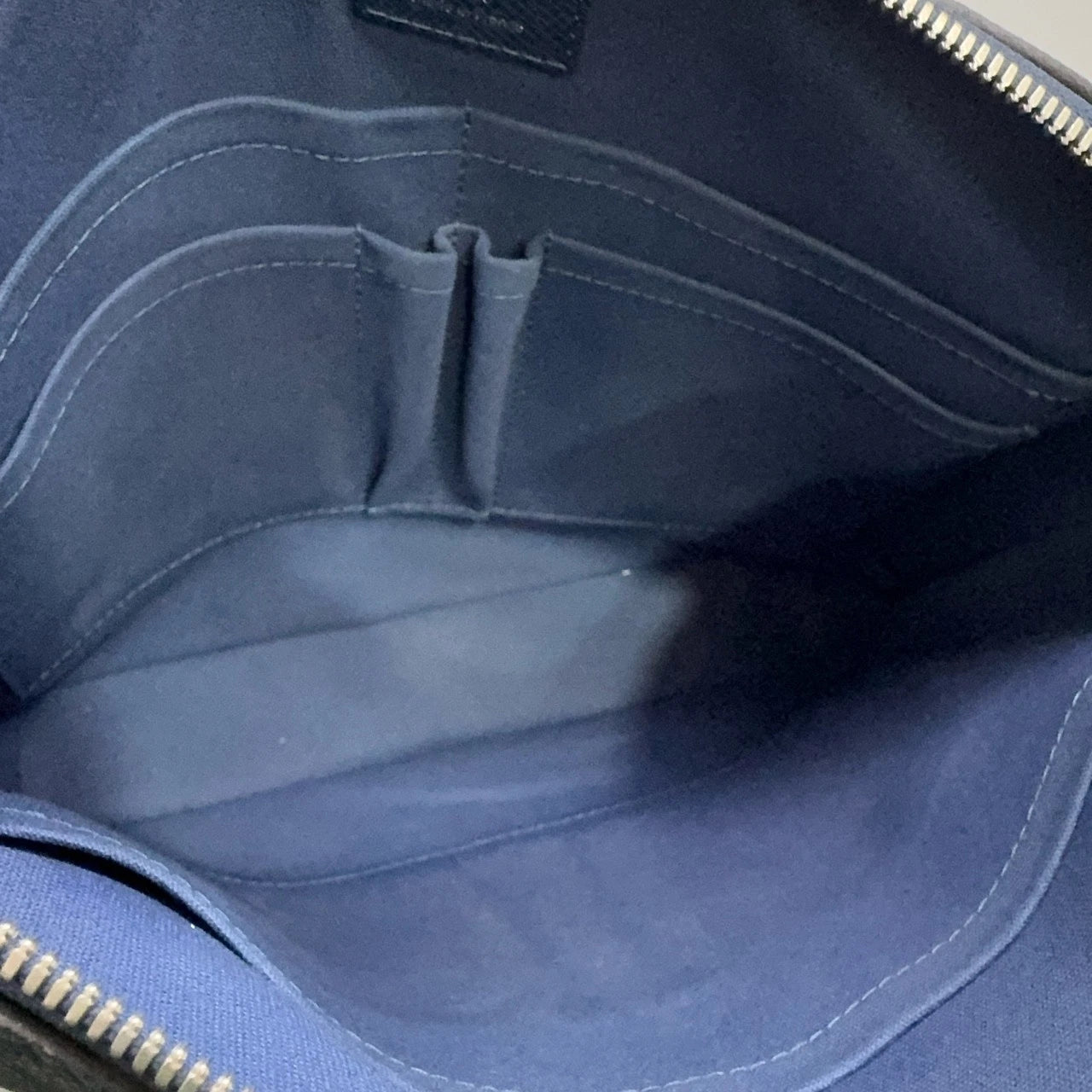 Louis Vuitton Blue Calfskin Messenger Shoulder Crossbody Bag For Women