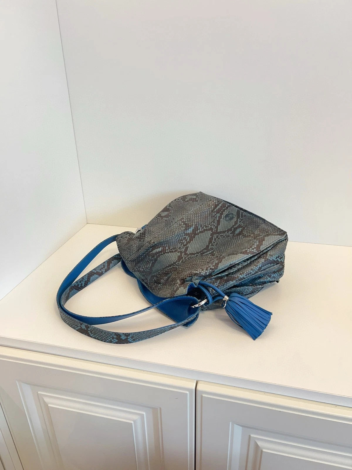 Loewe Blue Medium Flamenco Shoulder Bag For Women