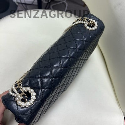 Chanel Westminster CF Pearl Chain Shoulder Bag Lambskin Women's