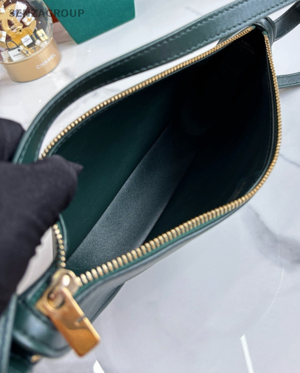 Burberry Shield bell Dark Green Shoulder Handbag Women