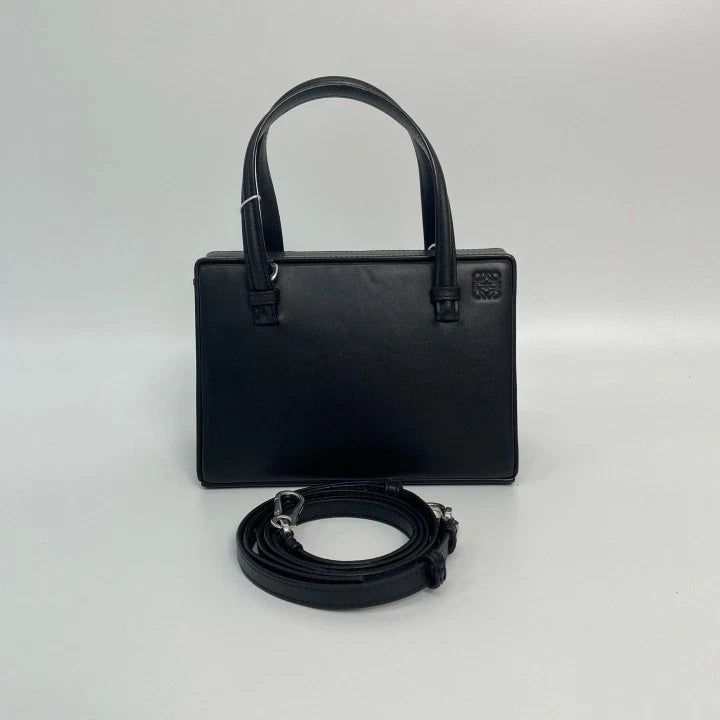 Authentic Loewe Black Calfskin Postal Bag Excellent