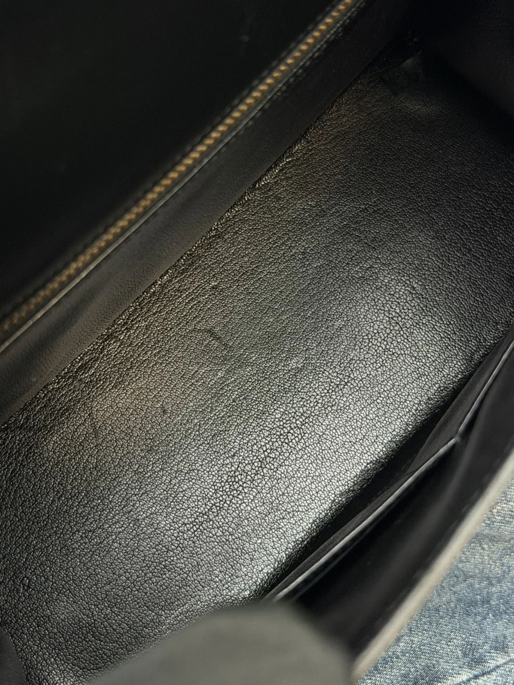 Authentic Hermes Kelly28 Box Tote Black Handbag Gold Hardware
