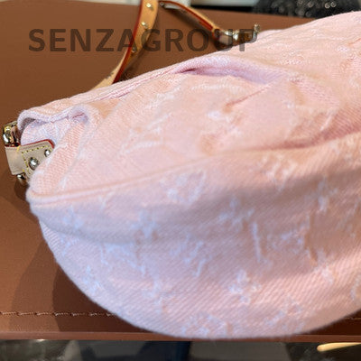 Louis Vuitton Denim Sunset Shoulder Bag Pink Gold Women's Fashion