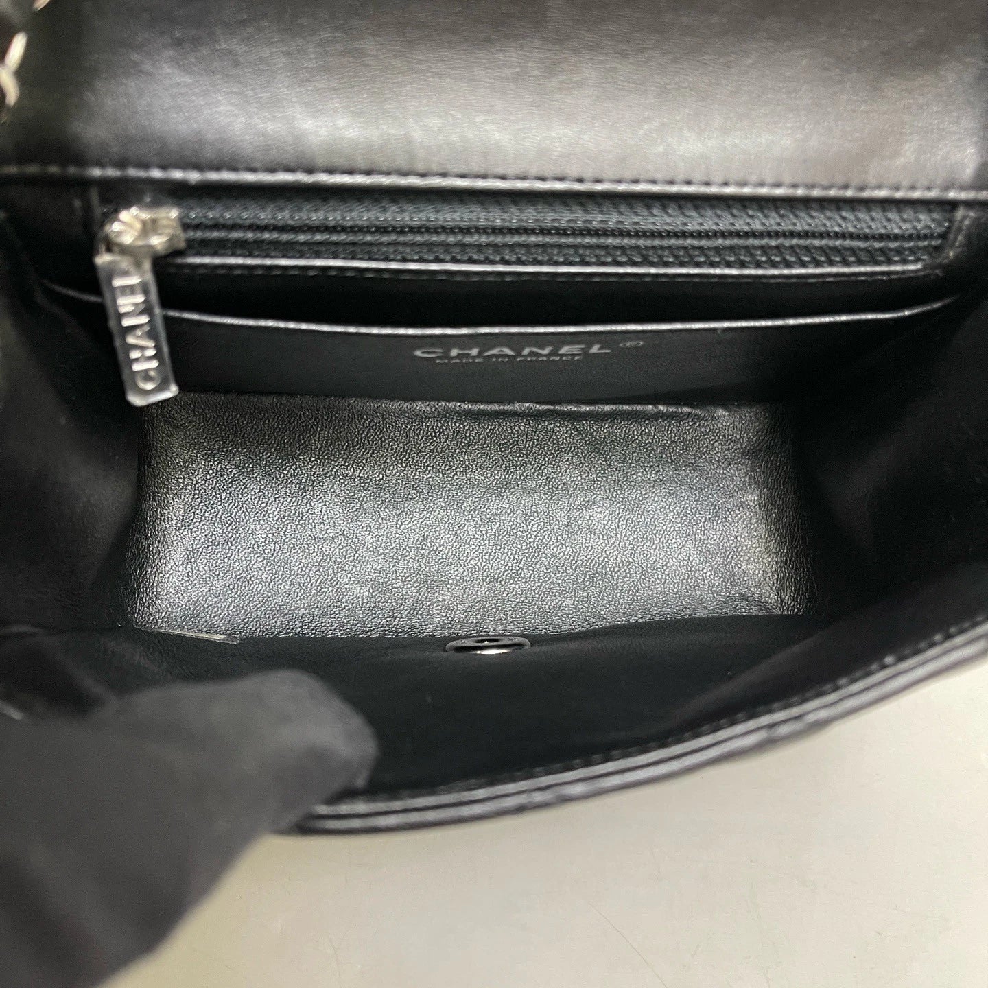 Chanel Classic Flap Black Silver Diamond Crossbody Bag Women Classic