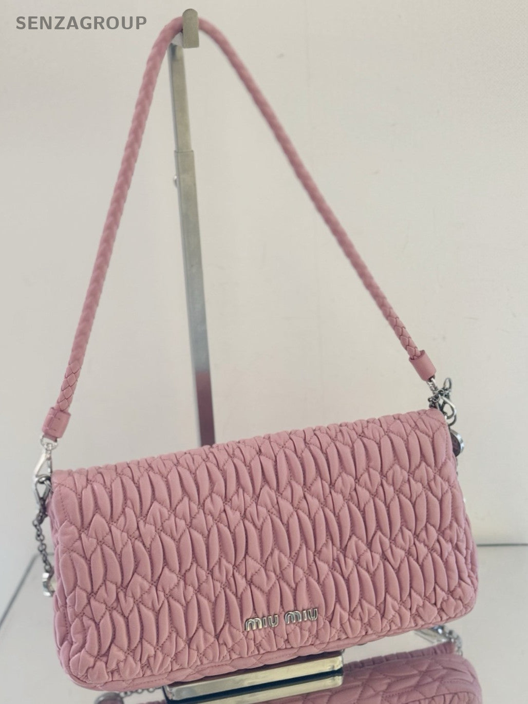Miu miu GM Full Leather Shoulder Bag Pink Women