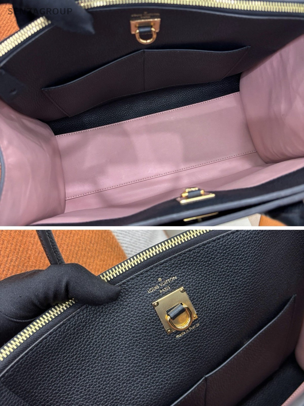 Louis Vuitton City Steamer Top Handle 2way Shoulder Handbag Pink Black Women
