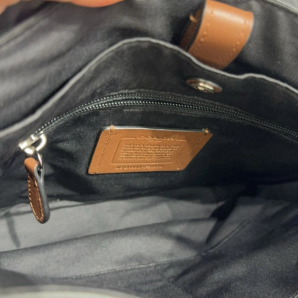 Coach Brown Leather Shoulder Crossbody Bag For Women