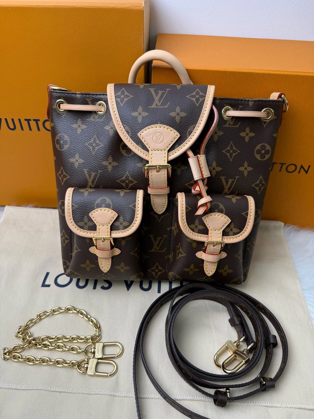 Louis Vuitton Canvas Excursion Backpack For Women