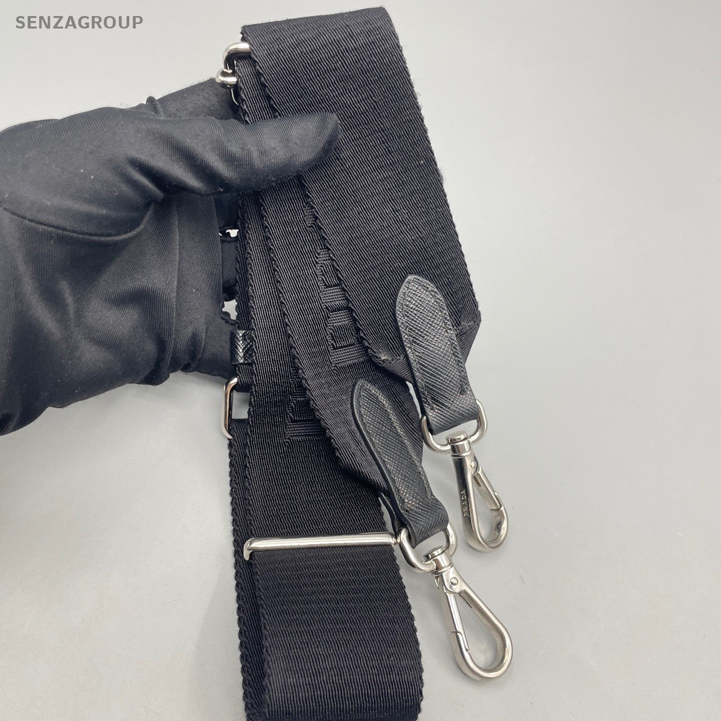 Prada Nylon Hobo Chain Shoulder Bag Black Silver Used Women Classic