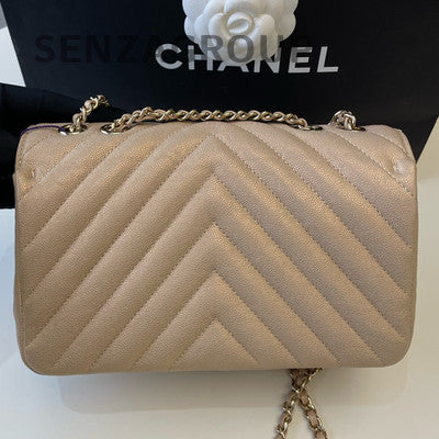 Chanel Pink Gold Hardware Quilted Calfskin Chain Shoulder Crossbody Bag