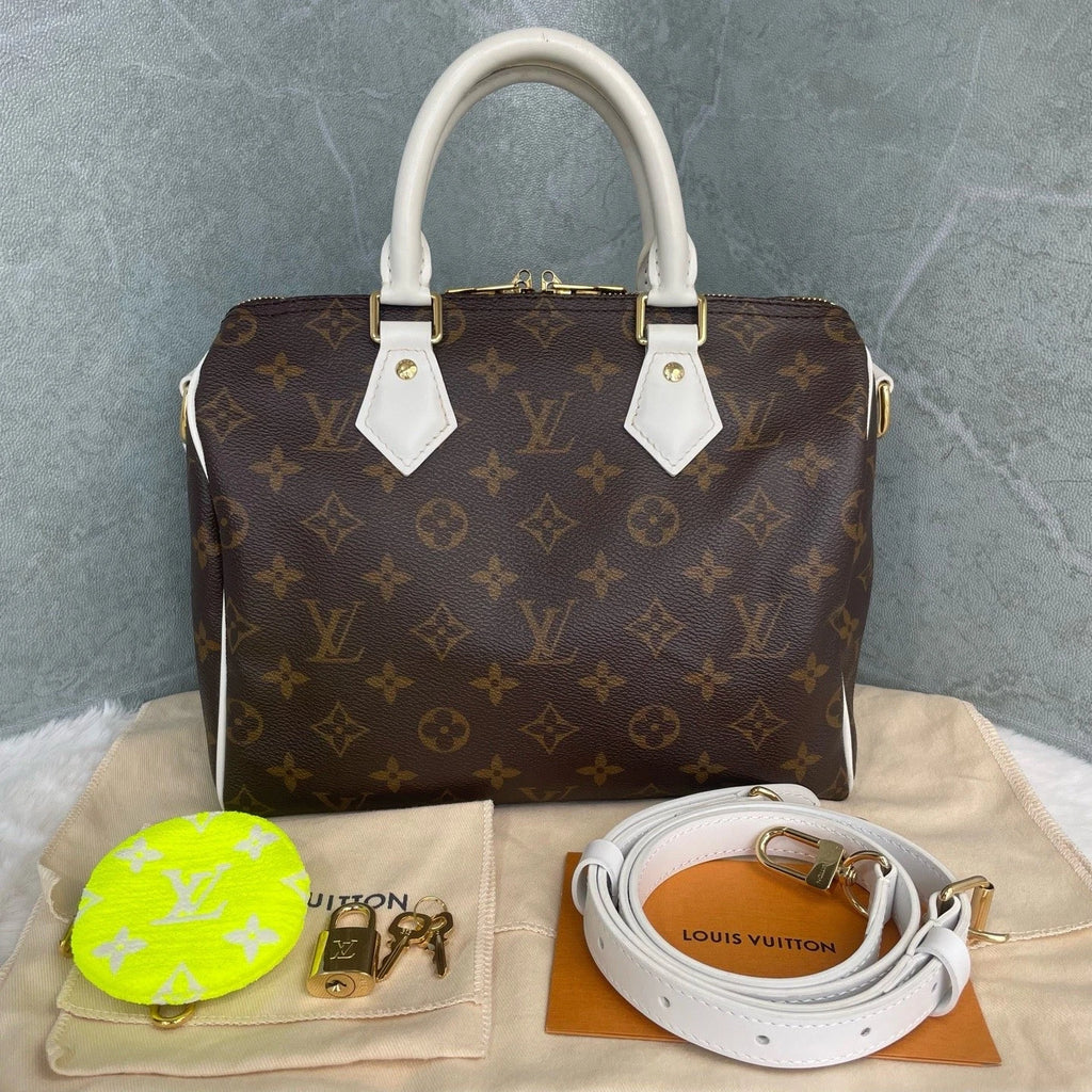 Louis Vuitton Speedy Bandouliere 25 Monogram Canvas Handbag Crossbody Ghw