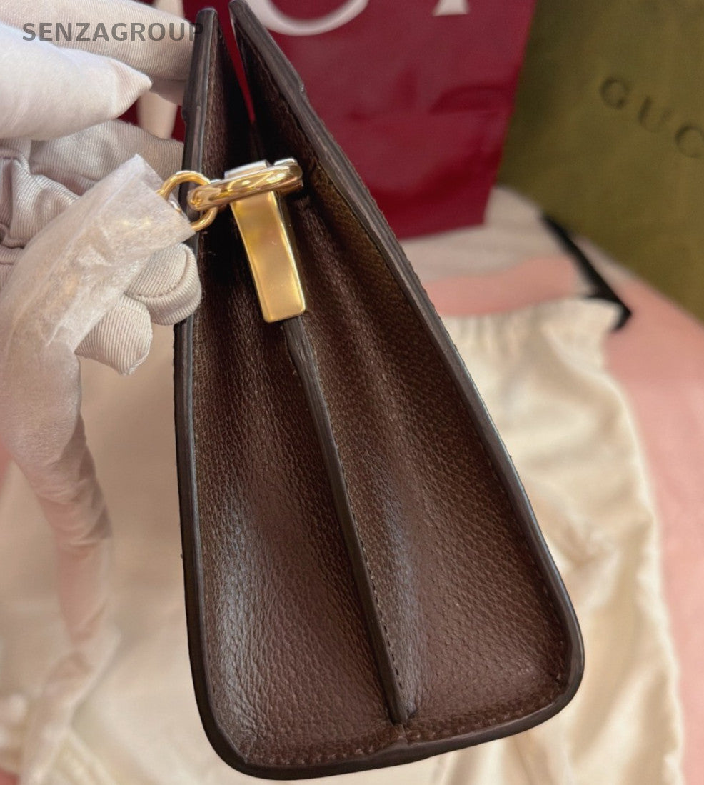 Gucci Ophidia PM Chain Shoulder Bag Beige Gold Women Classic
