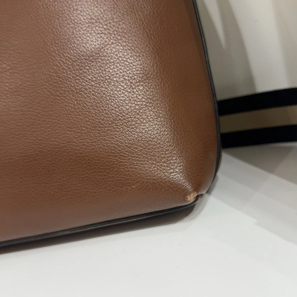 Coach Brown Leather Shoulder Crossbody Bag For Women