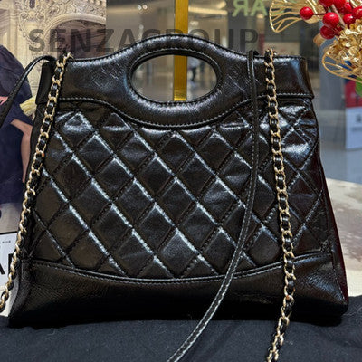 Chanel 31 Bag Small Black Gold Lambskin Shoulder Crossbody Classic