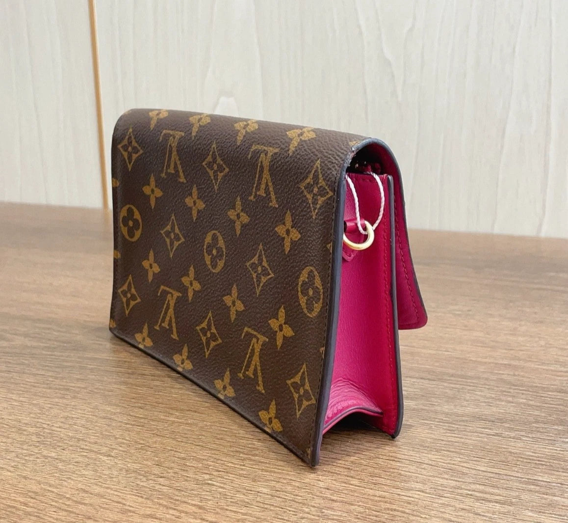 Louis Vuitton Flore WOC Monogram Red Chain Shoulder Bag Women Fashion