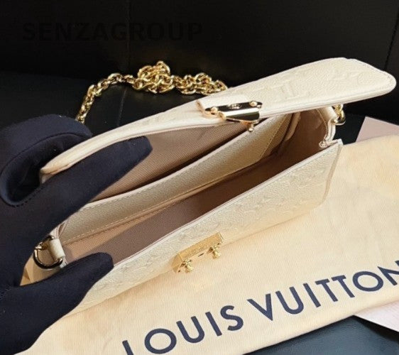 Louis Vuitton Wallet On Chain Metis Shoulder Bag Crossbody White Gold Women
