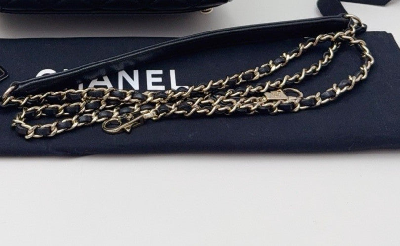 Chanel Cocohandle Mini Top Handle Bag Chain Crossbody Black Gold  Women Classic