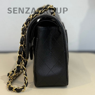 Chanel Classic Flap Small Black Gold Chain Shoulder Crossbody Bag