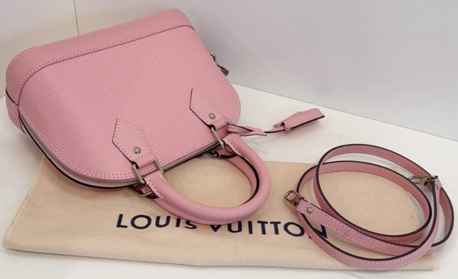Louis Vuitton Alma bb Epi Leather Handbag 2WAY Shoulder bag Sakura Pink Women