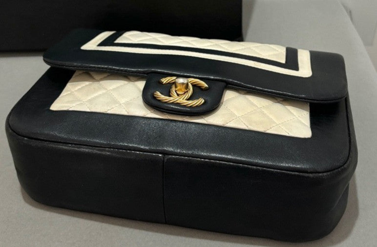 CHANEL Classic Flap Chain CC Shoulder bag Panda Color Women